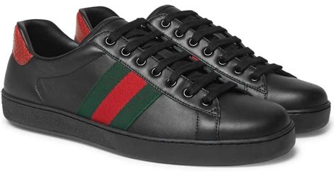 gucci black sneakers snake|Gucci ace snakes.